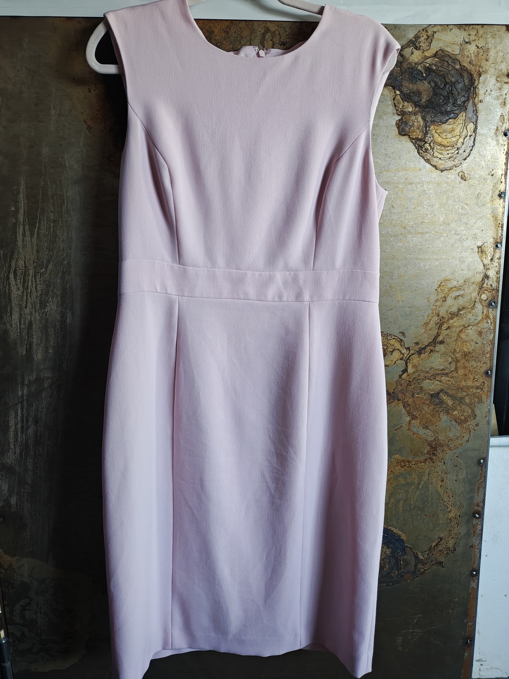 Kasper Soft Pink Sleeveless Midi Sheath Dress